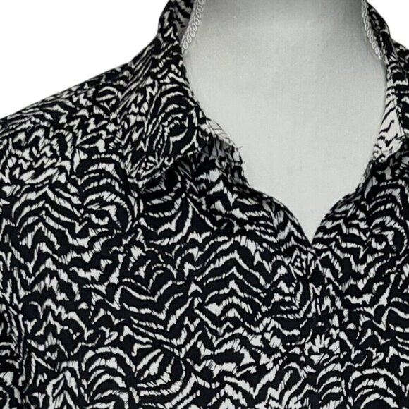 Foxcroft Ava Zebra Print Non Iron Heritage Women's Button Front Shirt SZ 12 - Picture 6 of 10